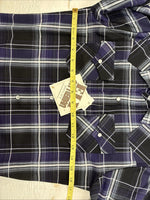 New Kids ELY Cattleman Purple Plaid Long Sleeve Pearl Snap Medium DD-28