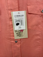 New Women’s Cumberland Pink Long Sleeve Pearl Snap Large KK-110