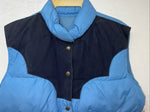 New Women’s Blue Comfy Puffer Lariat Vest 12 #8596 UU-31