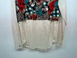New Women’s Cream Horse Circle Y Long Sleeve Button Up Shirt M #60531 3B-41
