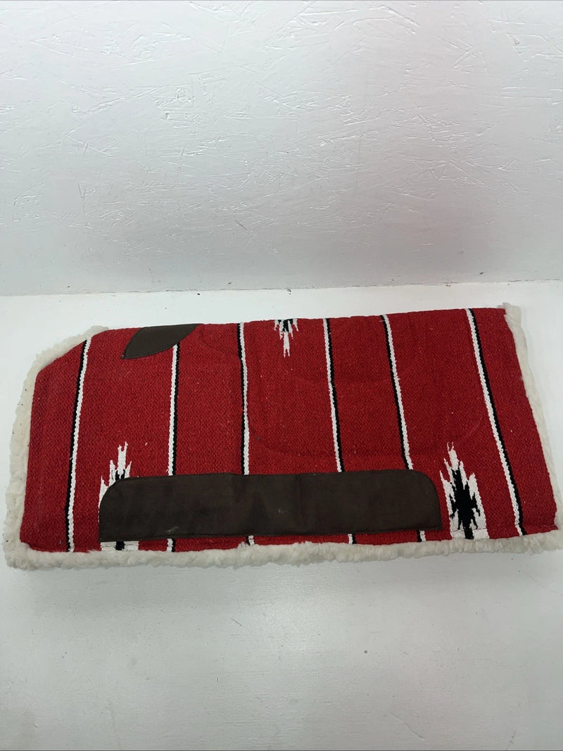 New Red Plaid Wool Build Up Saddle Pad 30x30 Pad-20