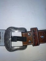 New Black Genuine Leather Nocona Bling And Tooled 46” Belt #M2498267 NN-137