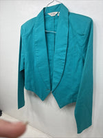 New Women’s GITANO Teal Long Sleeve Button Up Shirt Size Small TT-99