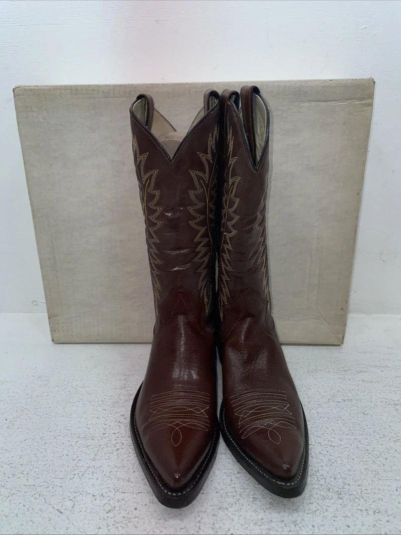 New Men’s Brown Texas Brand Cowboy Boots. 5211 7.5 7 1/2 D. 1-91