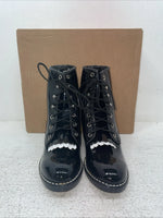 New Kids Black Lace Up Bronco Cowboy Boots. C 1330 1 D. 23-106
