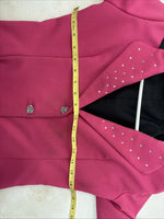 New Women’s To Dy For Pink Black Long Sleeve Button Up Size XL YY-101