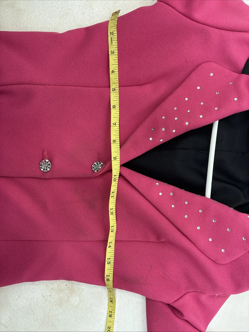 New Women’s To Dy For Pink Black Long Sleeve Button Up Size XL YY-101