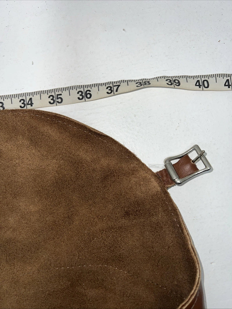NOS Brown Show Chaps With Fringe Adjustable Waist 40” L-44