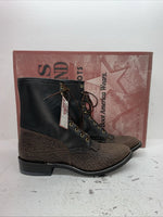 New Men’s Brown Lace Up Texas Brand Cowboy Boots. 36760 12 D. 10-55