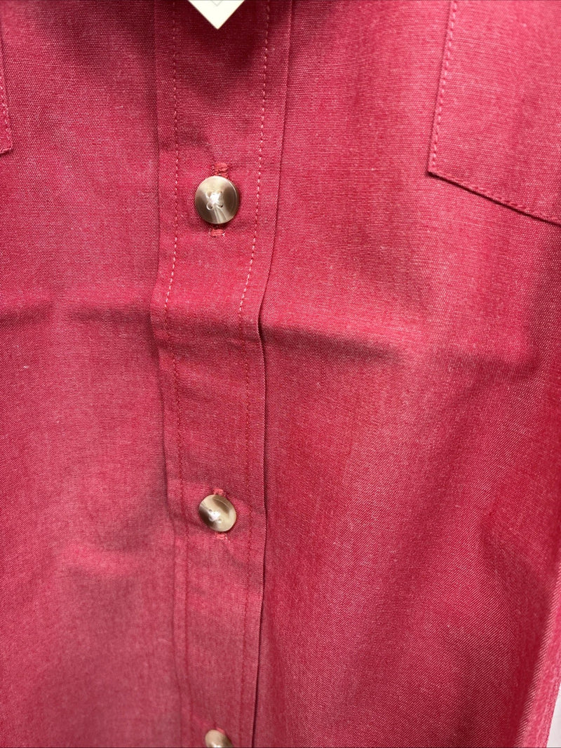 New Kids ELY Classic Pink Long Sleeve Button Up Size Medium DD-22