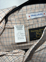 New Men’s Red Plaid Dickson-Jenkins Long Sleeve Pearl Snap Shirt. 15.5x34 M P-76