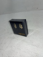 New Women’s Montana Silversmiths Aztec Black Silver Gold Dangle Earrings. F-24