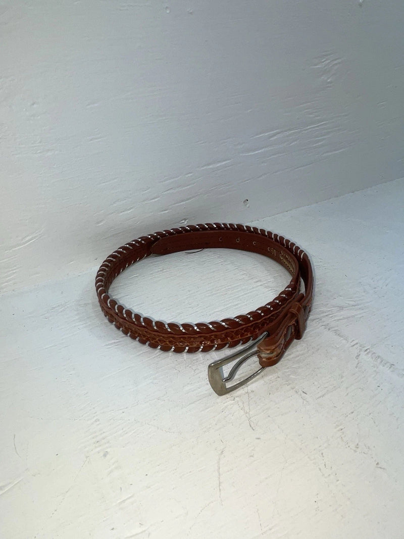 New Brown Genuine Leather Tex Tan Weaved 30” Belt #02/4564 JJ-121