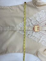 New Women’s H Bar C Yellow Design Long Sleeve Button Up Size 30 MM-76
