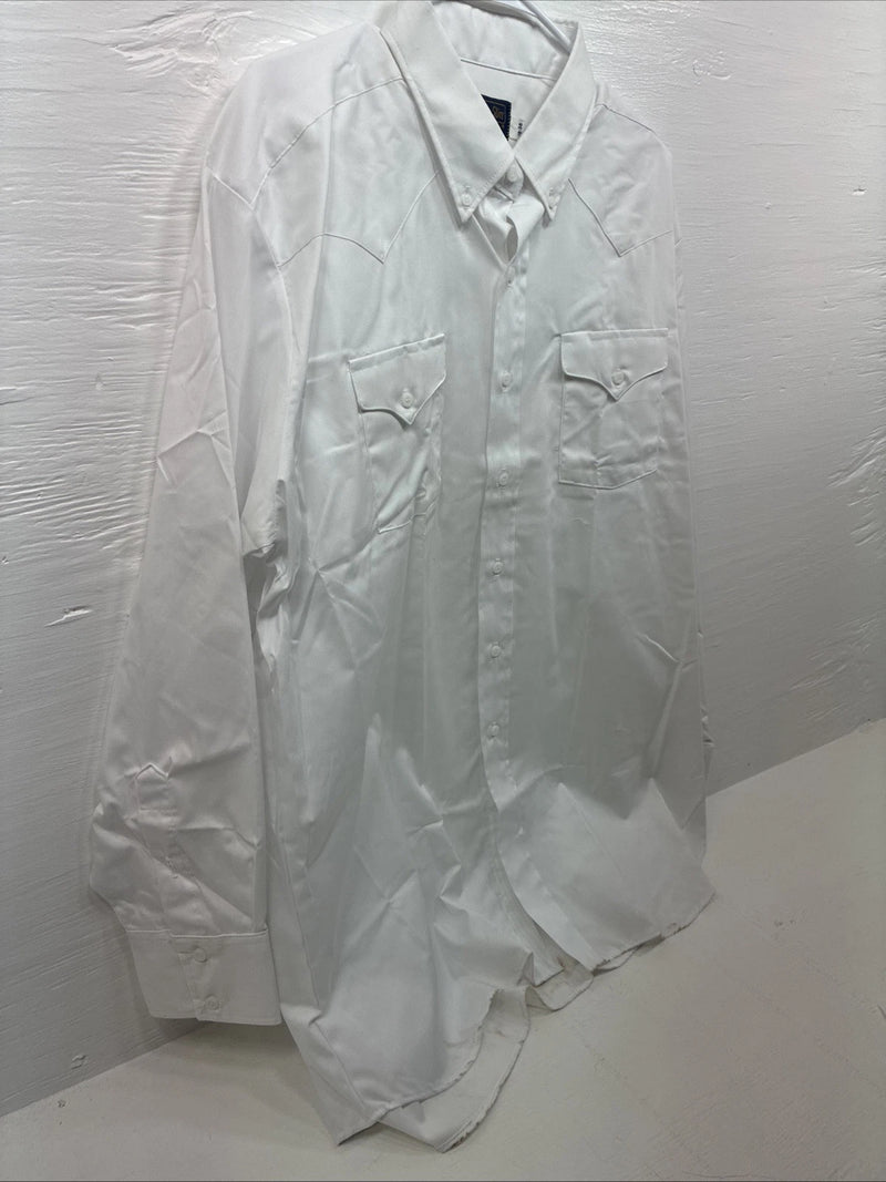 New Men’s Panhandle White Long Sleeve Button Up 18 2XL F-59