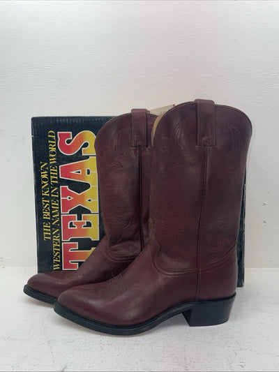 New Men’s Red Texas Brand Cowboy Boots. 7863 9.5 9 1/2 D. 6-87