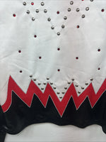 New Women’s 1849 Authentic Ranchwear White Red Short Show Jacket XL WW-27