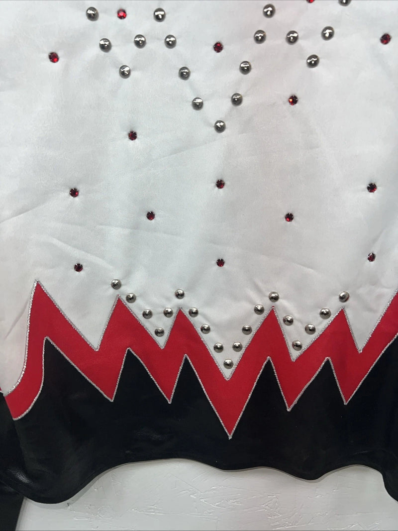 New Women’s 1849 Authentic Ranchwear White Red Short Show Jacket XL WW-27