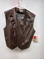 New Women’s 1849 RanchWear Brown Designed Vest Size Large YY-30