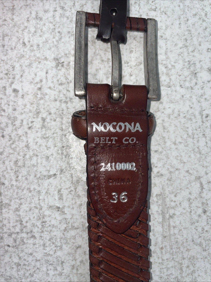 New Brown Genuine Leather Nocona Threaded 36” Belt #2410002 Z-19