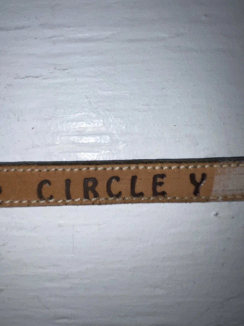 New Brown Genuine Leather Circle Y 32” Belt #9370S JJ-56