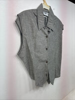 New Women’s Cowboy Threads Gray Sleeveless Button Up Size Small TT-46