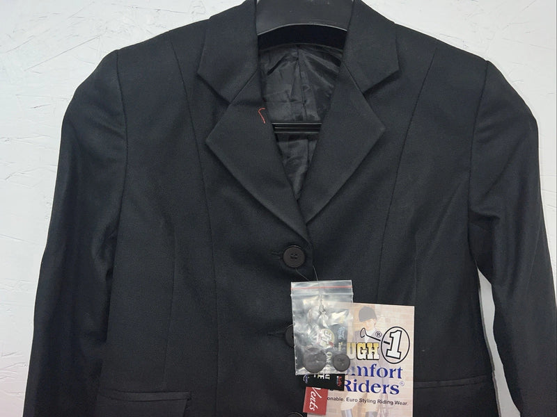 New Children’s Comfort Riders Black Riding Coat 8 #23-31001 LL-603