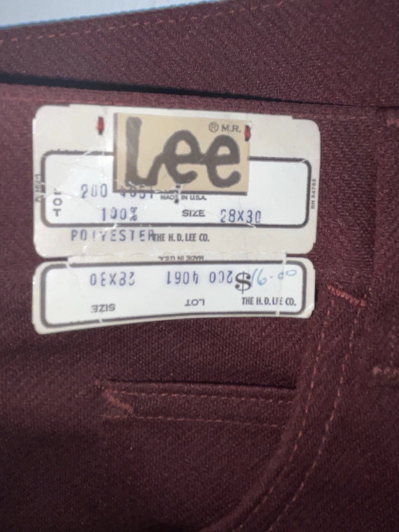 New Vintage Red Lee Polyester Pants #2004061 3A-76