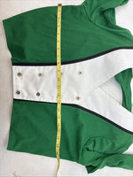 New Women’s Cowboy Threads Green White Button Up Design Long Sleeve XL TT-96