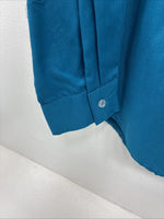 New Western Collection Blue Long Sleeve Button Up English Shirt Size 16 II-34