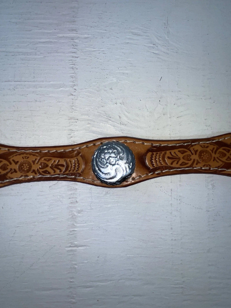 New Brown Genuine Leather Western Express Pendent And Tooled 32” Belt JJ-52
