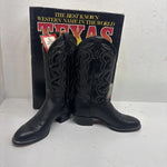 New Men's Black Texas Brand Cowboy Boots. M 610 8.5 8 1/2 D. 3-10