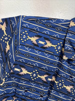 New Women’s Cumberland Blue Dosages Short Sleeve Pearl Snap Large MM-137