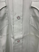 New Women’s Karman Green Long Sleeve Pearl Snap Size 8 YY-23