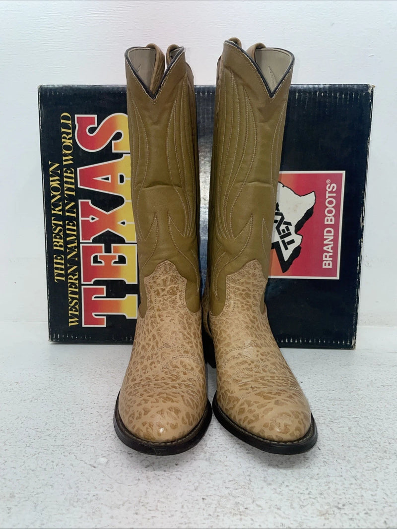 New Men’s Brown Texas Brand Cowboy Boots. 4785 8 M. 1-119