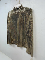 New Women’s 1849 Authentic Ranchwear Gold Half Zip Show Shirt XS UU-40