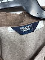 New Women’s Brooks & Dunn Tan Design Long Sleeve Pearl Snap XL II-24 