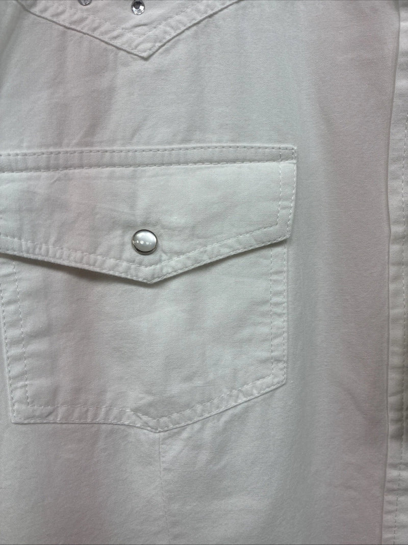 New Women’s Cumberland White Gem Long Sleeve Pearl Snap 3X MM-9