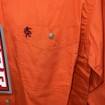New Men’s Wrangler Orange Long Sleeve Button Up Small B-55