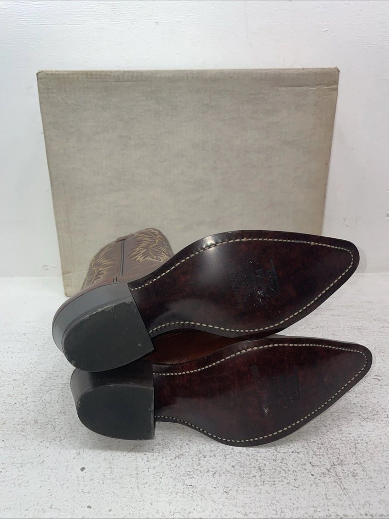 New Men’s Brown Texas Brand Cowboy Boots. 5211 7.5 7 1/2 D. 1-91