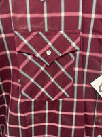 New Men’s ELY Cattleman Pink Short Sleeve Pearl Snap 3XL E-30 