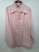 New Women’s Dickson Jenkins Pink Long Sleeve Pearl Snap Size 36 II-61