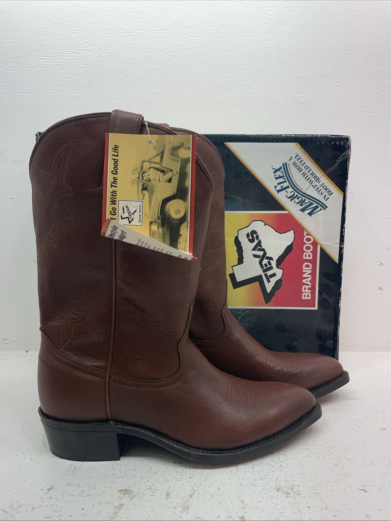 New Men’s Brown Texas Brand Cowboy Boots. 7864 11 D. 8-98