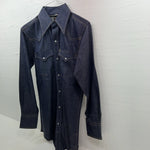 New Men’s Champion Western Blue Jean Long Sleeve Pearl Snap Small B-52