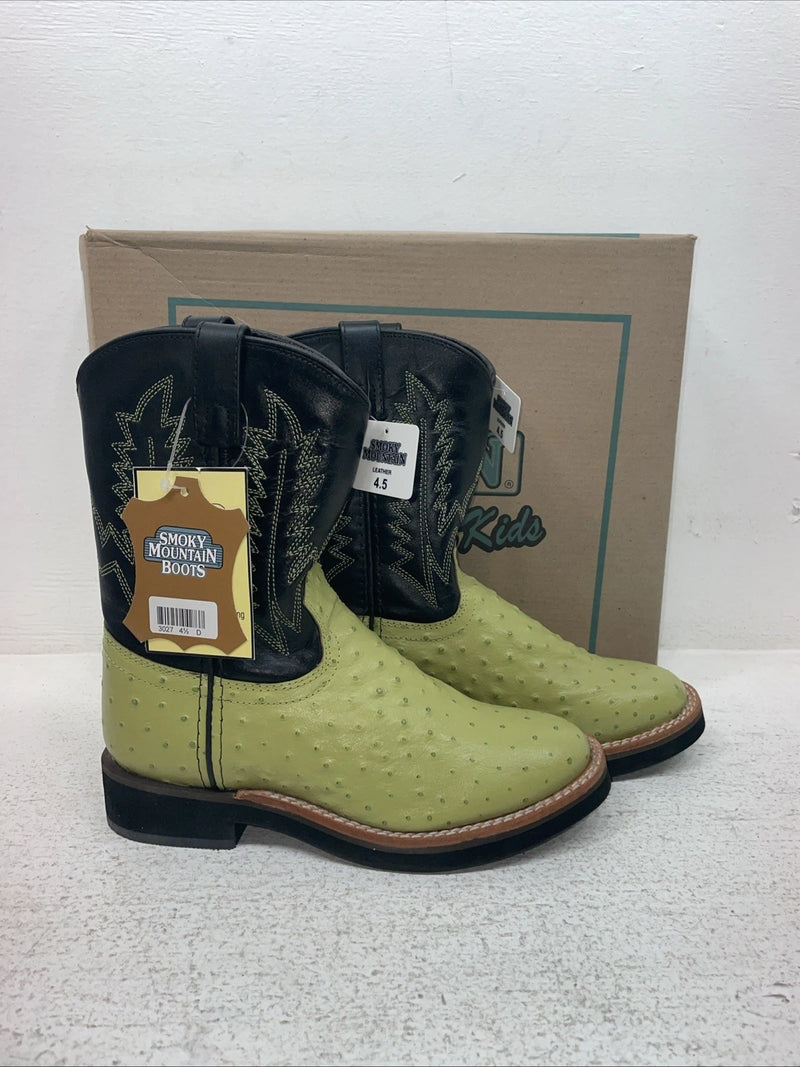 New Youth Green Smoky Mountain Cowboy Boots. 3027 Y 4.5 4 1/2. 2-173