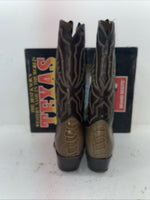 New Men’s Brown Texas Brand Cowboy Boots. 5041 10.5 10 1/2 D. 8-35