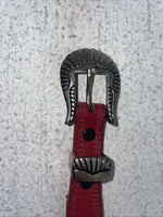 New Red Genuine Leather Nocona 34” Belt #357 Z-14