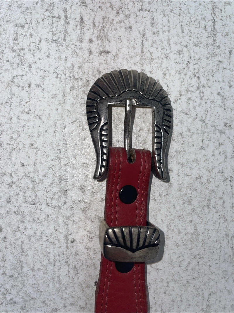 New Red Genuine Leather Nocona 34” Belt #357 Z-14