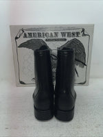 New Men’s Black Lace Up American West Cowboy Boots. 5991 8 D. 2-27