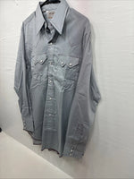 New Men’s Dee-Cee Gray Red Long Sleeve Pearl Snap 16 X 33 Large R-10